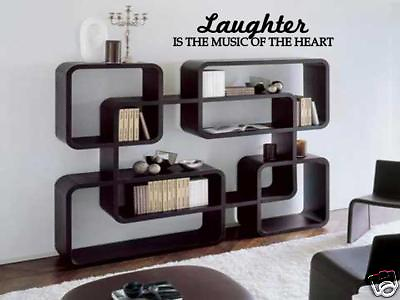 #ad LAUGHTER Music of the Heart Vinyl Wall Art Home Words Lettering 36quot; $19.37