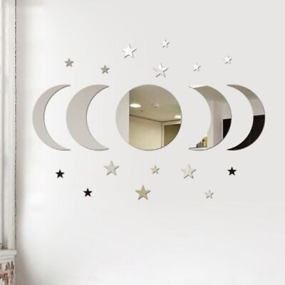 #ad Self Adhesive Wall Decor Mirrors Stickers Living Room AU $16.76