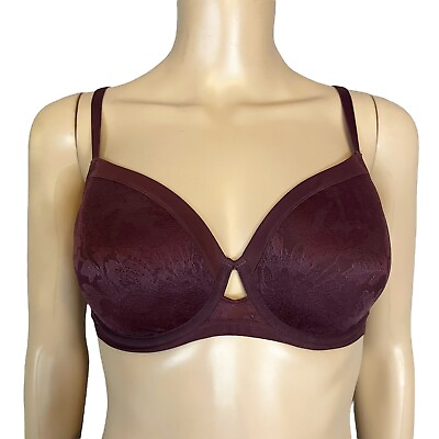 #ad Soma Lightest Lift Modern Coverage Bra Lace Cup Underwired Multiway Purple 34D $19.00