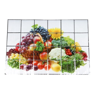 60x90cm Wall Kitchen Decor Anti Oil Self adhesive Tile Wall Sticker Patterns:h $7.99