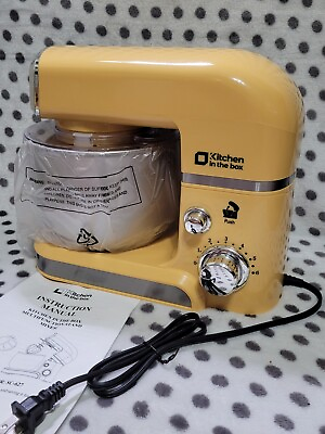 #ad Kitchen In The Box SC 627 Yellow 300W Max Power 6 Speeds Stand Mixer $114.99