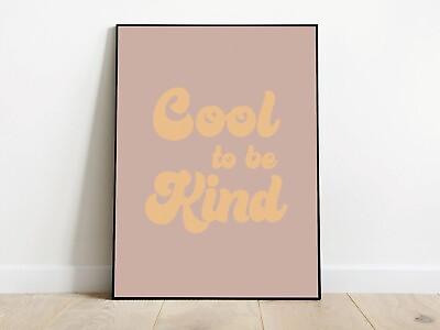 #ad Retro Cool To Be Kind Wall Art Cotton Canvas Word Art Home Decor Wall Decor $25.99