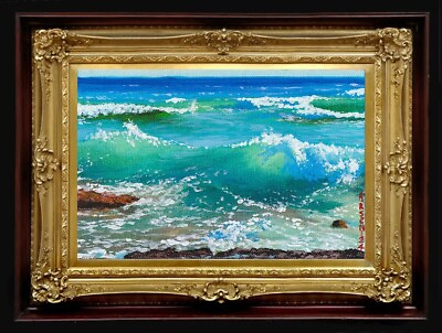 #ad ORIGINAL Oil Painting Handmade Arseni BEAUTIFUL SEA 6quot; X 4quot; NO FRAME USA $34.99