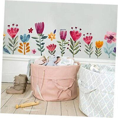 #ad Flowers Wall Decals for Girls Bedroom Children DIY Wall Art Stickers for $24.25