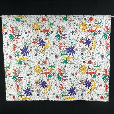 #ad VTG 50s Mid Century Modern ABSTRACT DANCERS Eames Era Atomic MCM Fabric Material $100.99