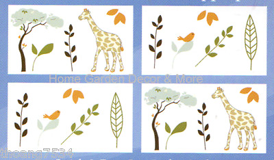 #ad COCALO BABY Nursery Lil Mombo Giraffe Jungle Wall Stickers Decals Appliques $10.39