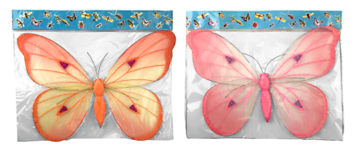 #ad Pack of 2 Jumbo Butterfly Wall Décor 14quot; x 9quot; Random Colors Shipped $11.87