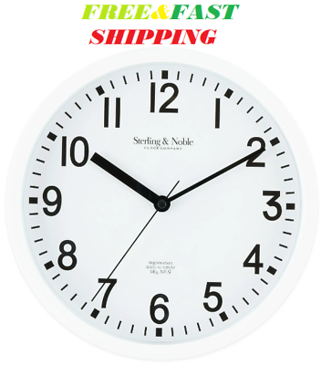 #ad 8.78quot; Analog Wall Clock Large Modern Home Office Mirror Surface Decor Gray USA $16.99