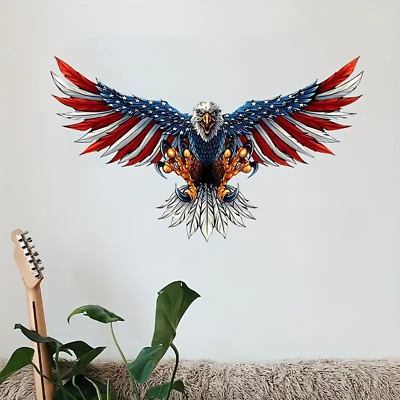 #ad #ad Independence Day American Eagle Flag Red White Blue Metal Wall Art Home Decor $26.91