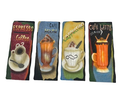 #ad Raised 3D Coffee Kitchen Hanging Wall Art With Hanger 8quot; Cafe Espresso Latte $19.99