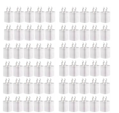 #ad Lot White USB 1A Power Adapter AC Home Wall Charger US Plug FOR iPhone 5 6 7 8 X $94.99