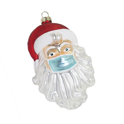 #ad #ad 10 Santa Ornament REAL Genuine Blown GLASS Full Size Christmas Decor $49.00