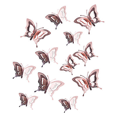 #ad 12 Pcs 3D Butterfly Wall Stickers Home Decor Sticker Bedroom Kid Removable $7.11