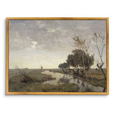 #ad Framed Canvas Wall Art Natural Scenery Vintage Wall Decor for Living Room 1... $32.30