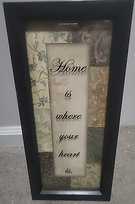 #ad Home decor wall art framed 16x8.5in $17.00