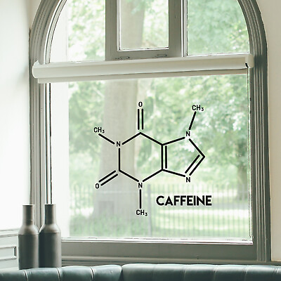 #ad Vinyl Wall Art Decal Caffeine Molecule 22quot; x 23quot; Trendy Caffeine Decor $14.99