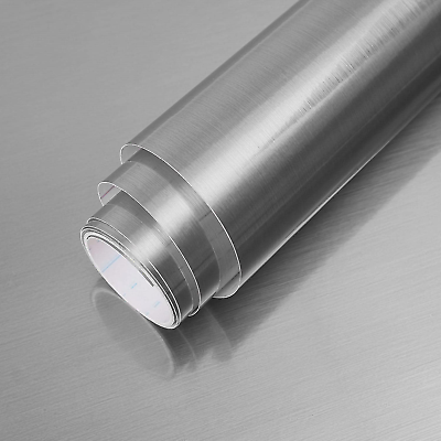 #ad Stainless Steel Silver Contact Paper Vinyl Self Adhesive Film Appliances Kitchen $14.99