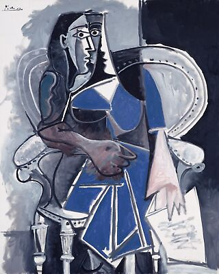 #ad 10410.Decoration Poster.Home wall Painting Art decor.Picasso.Blue dress $20.00