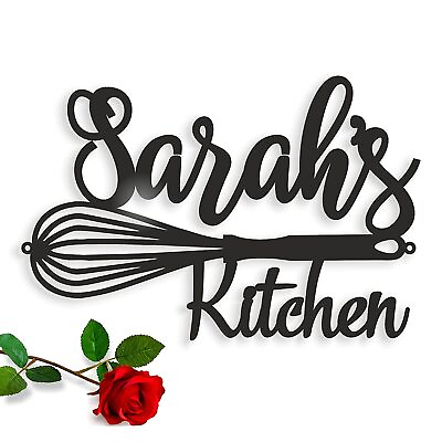 #ad Personalized Metal Wall Art Custom Kitchen Name Sign Home Decor Outdoor Sign $49.95