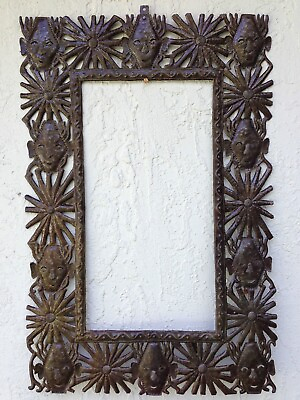 #ad Sculpted MIRROR FRAME Wall Hanging NEW Contemporary or Rustic $55.00