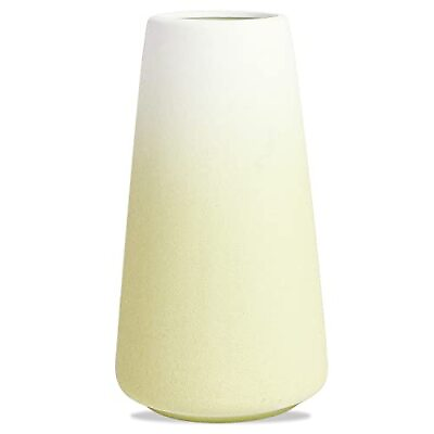 #ad 5.7 Inch Modern Round Ceramic Vase Matte Yellow Gradient Vase for Home Decor ... $22.94