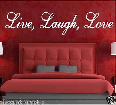 #ad LIVE LAUGH LOVE VINYL DECAL WALL STICKER QUOTE ROMANTIC HEART * MADE IN USA * $23.97