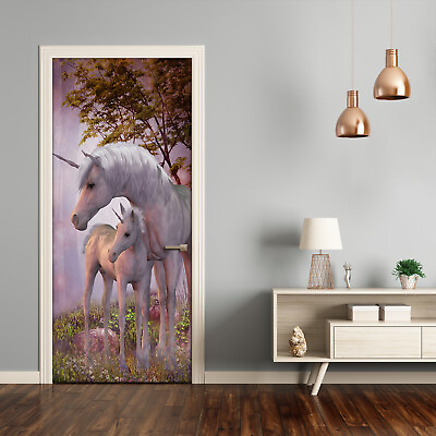 #ad #ad 3D Wall Sticker Decoration Self Adhesive Door Wall Mural Children unicorns $63.95