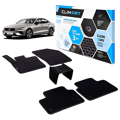 #ad CLIM ART Floor Mats All Weather Liners for 19 24 Volvo S60 Black Black $83.99