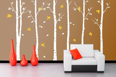 #ad #ad Giant Stunning Birch Tree Forest Birds Big Wall Sticker Decal Nursery Home Decor $59.99