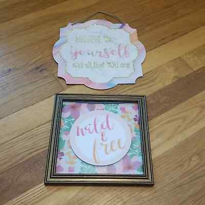 #ad Girls Wall Decor Wall Plaque and Frame $12.00