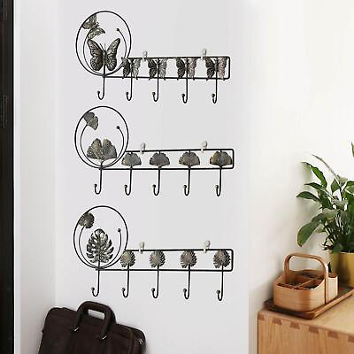 #ad Coat Rack Wall Mounted Coat Hooks Iron Storage Organizer Wall Hook Rustic for $14.07
