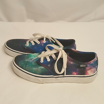 #ad VANS Off the Wall Girls Missy Blue Green Pink Outer Space Sneaker Shoes Size 3 $24.95
