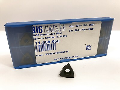 #ad #ad BIG KAISER 11.658.650 WC063115C6T NP15 New Carbide Inserts 10pcs $59.95
