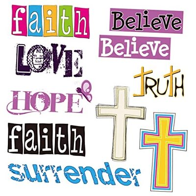 #ad Colorful Inspirational Quotes Wall Stickers Jesus Crucifix Cross Wallecal D $23.26
