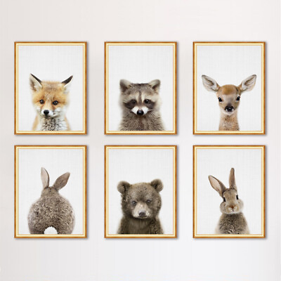 #ad #ad Cute Animals Pictures Canvas Printing Art Poster Wall Decor Ornament Gift $5.58