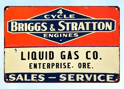 #ad kitchen metal artwork BRIGGS amp; STRATTON ENGINES OREGON metal tin sign $18.89