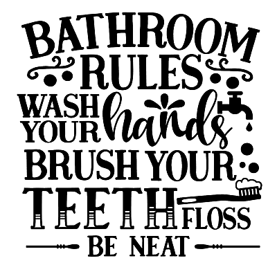 #ad #ad Bathroom Rules Sign Vinyl Decal Sticker For Home Wall Decor Choice A387 $5.09