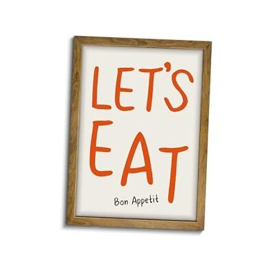 #ad Let#x27;s Eat Prints Framed Kitchen Wall Art Abstract Print 8x10 inch Lets Eat $21.31