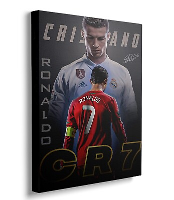 #ad Cristiano Ronaldo Canvas poster CR7 Football Wall Art for Bedroom Wall Decor Art $19.99
