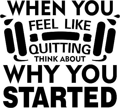 #ad Motivational Wall Decals for Gym Vinyl Wall Stickers When You Feel Like Quitt $17.84