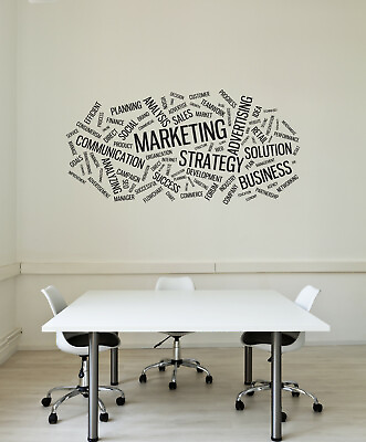 #ad Vinyl Wall Decal Marketing Business Words Office Space Stickers ig5762 $48.99