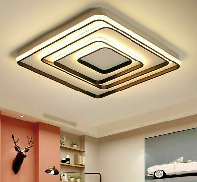 #ad Glossy Square Ceiling Lights Modern Acrylic LED Lamps Indoor Home Foyer Fixture $183.99