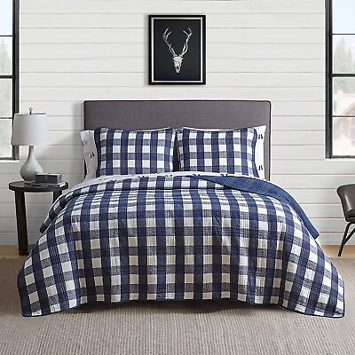 #ad Eddie Bauer Home Lake House Collection Bedding Set 100% Cotton Light Weight $200.42