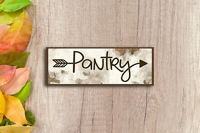 #ad Pantry Sign Rustic Farmhouse Style Shelf Sitter Rustic Decor 8x3quot; on mdf board $12.50