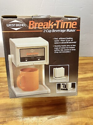 #ad Vintage Westend Break Time 2 Cup Beverage Maker 1980s Kitchen Coffee Tea Maker $25.00