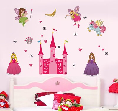 #ad #ad Disney Princess And Castle Removable Bedroom Art Mural Vinyl Wall Sticker $18.99