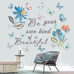 #ad Inspirational Quotes Wall Decals Flower Wall Stickers Positive Saying Wall $18.21