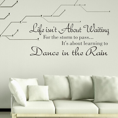 #ad Vinyl Lettering Wall Decal Removable DIY Inspirational Quotes Wall Stickers $9.29