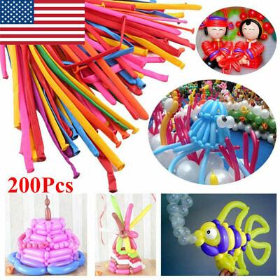 200pcs Party Long Animal Tying Making Balloons Twist Latex Balloon DIY Decor US $12.74