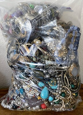 #ad 1 Pound Lb Bag Jewelry Vintage Modern Lot Craft Junk Some Wearable Resell Mix In $23.99